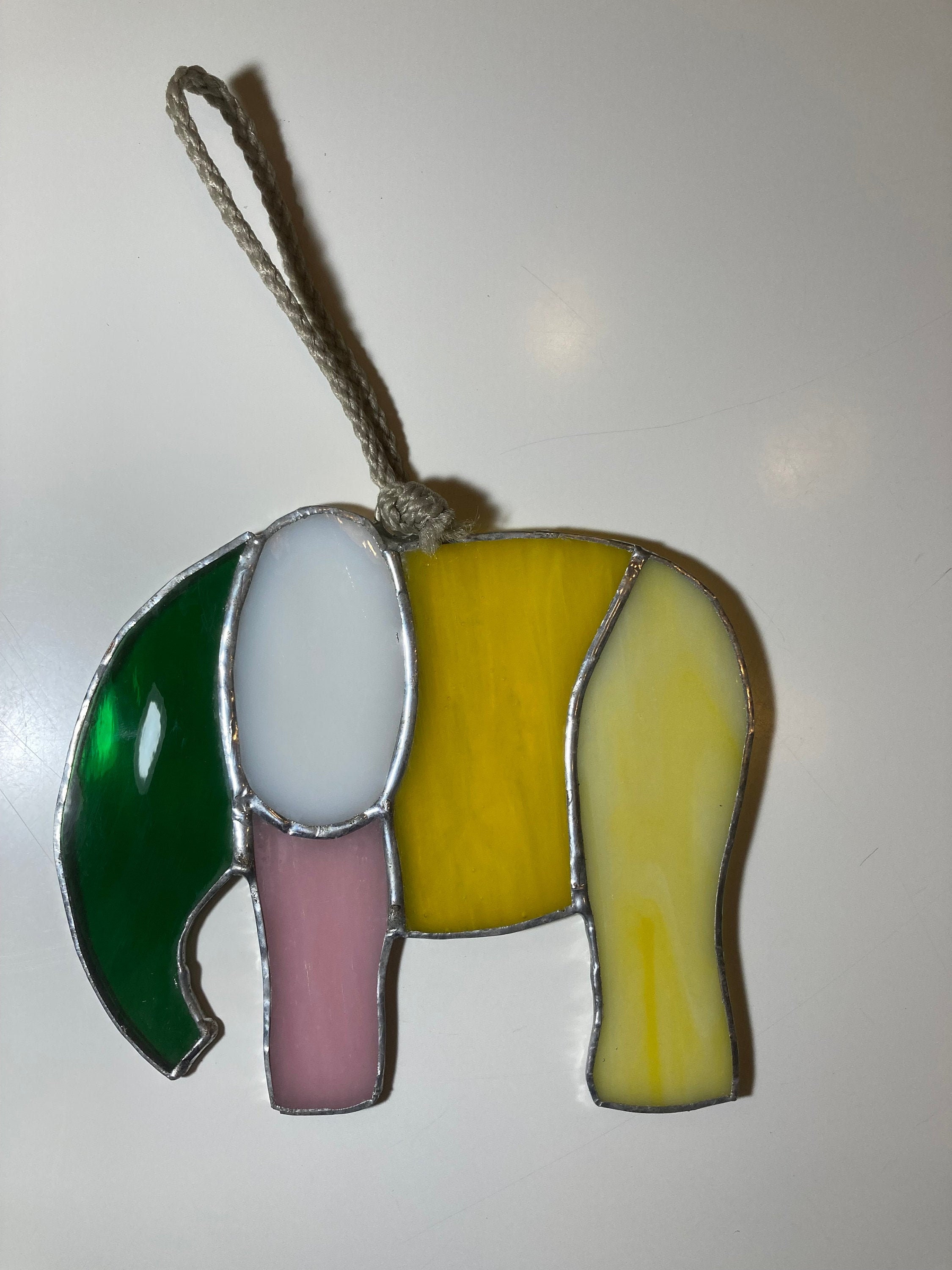 Stained Glass Elephant. Suncatcher Etsy UK