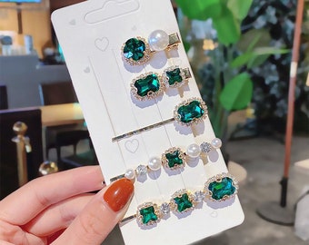 Woman hand made hair jewelry pin