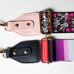 Colorful Cotton  printed Webbing Shoulder Purse Strap - Handbag Handle Chain - Crossbody Bag Strap - Bag Strap