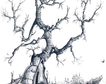 Tree Pen and Ink