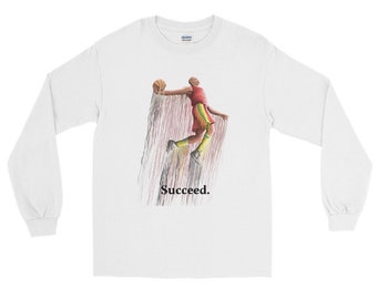 Succeed Inspirational Baskeball Shirt  - Men’s Long Sleeve