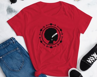 Designer Afro Love - Women's short sleeve t-shirt