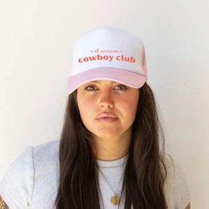 All American Cowboy Club, Custom Trucker Hat, Bachelorette Hat, Bachelorette Merch, Country Music Hat, Cowgirl Bach, Texas Bach, Nashville