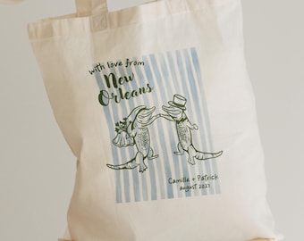 With love from New Orleans Bachelorette or Wedding Tote Bag: NOLA Bachelorette/Wedding Party Favors