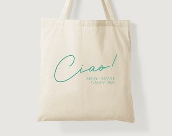 Ciao Tote - Italy Welcome Bag - Italy Wedding Favor - Wedding Welcome Bag - Wedding Guest Favors - Welcome Bags - Italian Wedding Favor