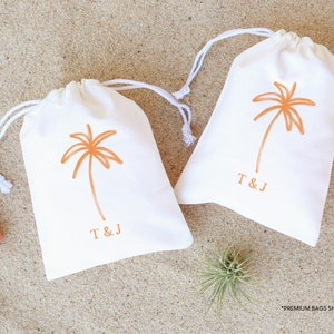 Palm Tree Wedding Welcome Bag - Tropical Wedding Bag - Destination Welcome Bag - Personalized Welcome Bag - Beach Wedding Welcome Bag