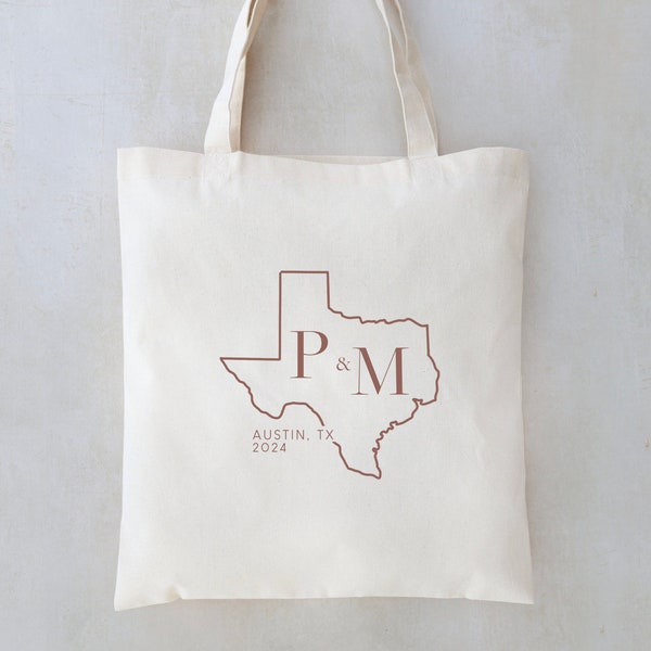 Wedding Tote - Texas Wedding Favor - Wedding Tote Bag - Welcome Bag - Wedding Totes - Wedding Favors - Wedding Favor Totes - Welcome Bag