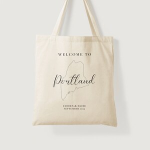 Maine Wedding Tote Maine Wedding Guest Favor Portland - Etsy