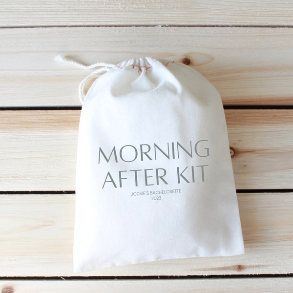 Morning After Kit - Hangover Kit Bag - Hangover Recovery Kit Bag - Cotton Hangover Kit - DIY Hangover Kit - Oh Shit Kit - Hangover Kit