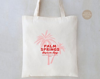 Palm Springs Bachelorette Tote Bag: Personalized Party Favors