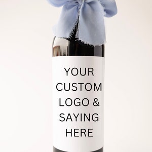 Custom Wine Label, Holiday Gift Logo, Custom Wine Logo, Corporate Holiday Gift,  Holiday Business Gift, Business Merch Gift, Business Logo