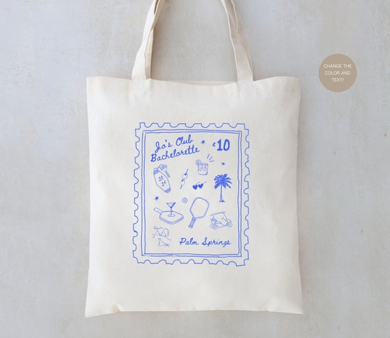 Country Club Bachelorette Stamp Tote: Bridesmaid Favor Bag