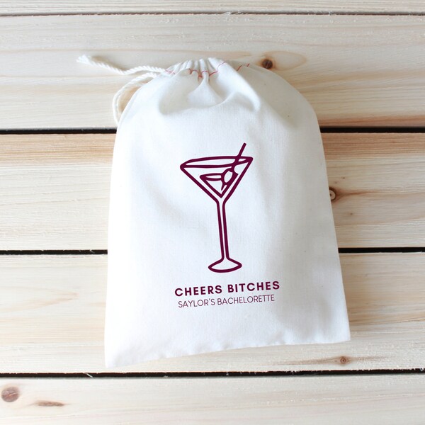 Cheers Bitches - Hangover Kit - Hangover Kit Bag - Bachelorette Bag - Bachelorette Party Bag - Bachelorette Party Favor - Hangover Bag