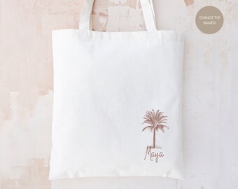 Palm Tree Name Tote - Name Tote - Bridesmaid Tote - Bridesmaid Name Tote - Personalized Bridesmaid Favors - Bachelorette Totes - Name Bag