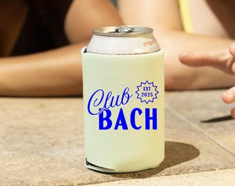 Custom Bachelorette Can Coolers: Club Bach Party Favors