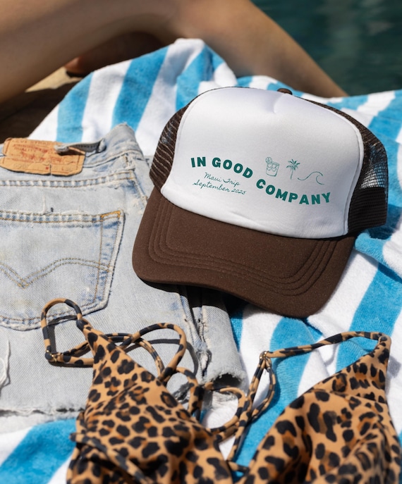 Custom Beach Trucker Hat: Bachelorette Party, Girls Trip