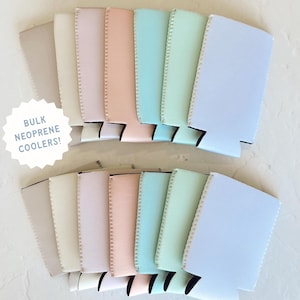 Bulk Blank Neoprene Can Coolers: Standard and Slim Can Sleeves for DIY - Wholesale DIY image 1