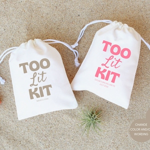 Too Lit Kit - Personalized Too Lit Kit - Personalized Party Favor - Hangover Kit - Bachelorette Party Favors - Recovery Kit - Wedding Favors