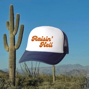 Raising Hell Custom Trucker Hat, Bachelorette Hat, Bachelorette Merch, Bridesmaid Gift, Country Music Hat, Cowgirl Bach, Texas Bach