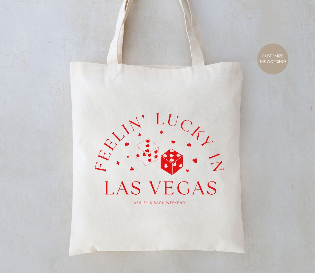 Feelin' Lucky Tote, Vegas Bachelorette Bag, Vegas Bachelorette Favor