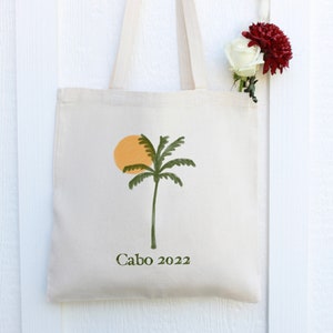 Wedding Welcome Tote - Destination Wedding Welcome Tote - Tropical Wedding Tote - Tropical Wedding Favors - Personalized Wedding Tote Bag