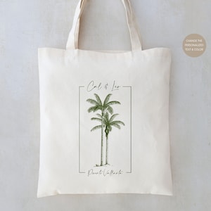 Palm Tree Wedding Tote - Destination Wedding Welcome Tote - Tropical Welcome Tote - Customized Wedding Tote - Tropical Wedding Tote