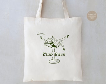 Club Bach Martini tote- Bridesmaid Tote - Club Bachelorette - Bridesmaid Favors - Bachelorette Party Favors - Bachelorette Totes - Club Bach