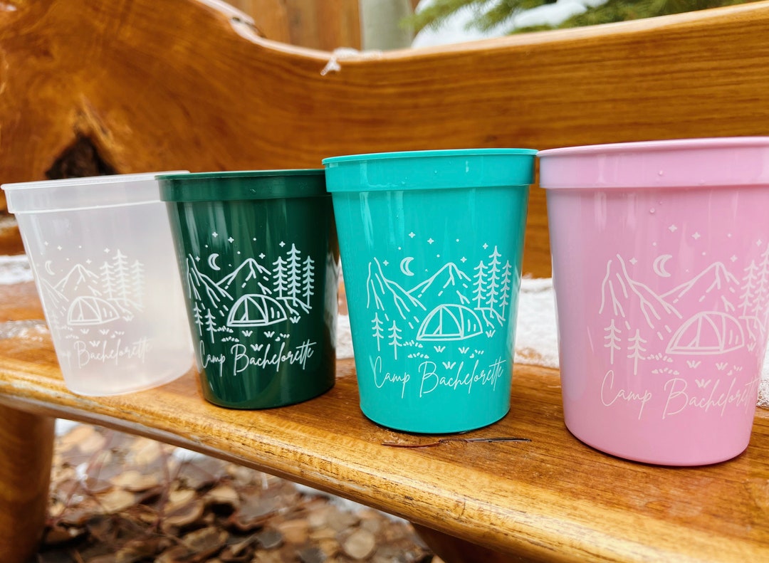 Camp Bachelorette Cups Camp Bachelorette Camp Bachelorette Party Favors Camping Bachelorette