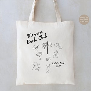 The Beach Bach Club - Bridesmaid Tote - Club Bachelorette - Bridesmaid Favors - Bachelorette Party Favors - Bachelorette Totes - Club Bach