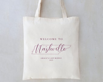 Tennessee Wedding Tote Bag: Nashville Welcome Favor