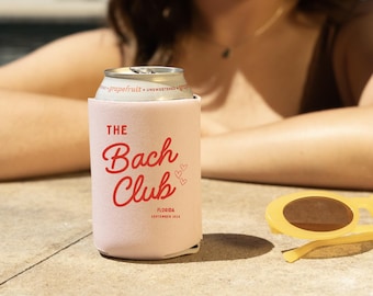 Custom Bachelorette Can Coolers: Club Bach Party Favors