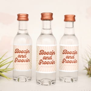 Boozin&#39; and Groovin&#39;, Bachelorette Shooter Labels, Bachelorette Party Favors, Last Disco Bachelorette, Disco Bachelorette, Custom Shooters