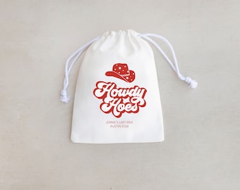 Howdy Hoes Bachelorette Party Favor Bags: Disco Cowgirl Hangover Kit