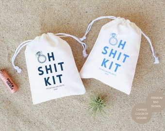 Oh Shit Kit - Personalized Oh Shit Kit - Personalized Party Favor - Hangover Kit - Bachelorette Party Favors - Recovery Kit - Wedding Favors