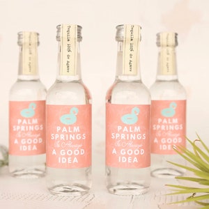Palm Springs Bachelorette, Bachelorette Party Favors, Custom Bachelorette Shooters, Custom Shooter Labels, Bachelorette Shooters, Shooters