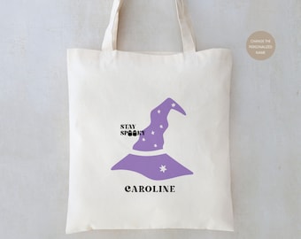 Personalized Halloween Tote Bag: Kids Trick or Treat Candy Bag