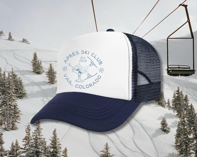 Custom Apres Ski Trucker Hat: Bachelorette Party Gift