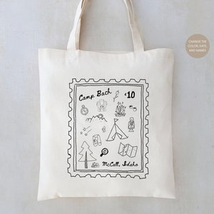 Camp Bachelorette Stamp Tote, Personalized Bachelorette Totes, Bachelorette Party Favors Bags, Camping Bachelorette, Glamping Bachelorette