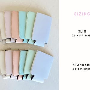 Bulk Blank Neoprene Can Coolers: Standard and Slim Can Sleeves for DIY - Wholesale DIY image 3
