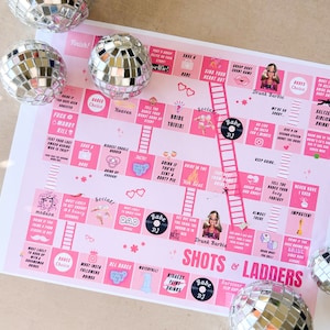 Shots And Ladders, Bachelorette Party Games, Adult Bachelorette Games, Digital Download Bach Games, Bachelorette Drinking Games, Bach Favors