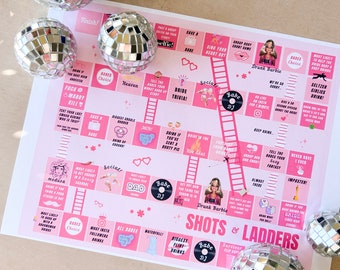 Shots And Ladders, Bachelorette Party Games, Adult Bachelorette Games, Digital Download Bach Games, Bachelorette Drinking Games, Bach Favors