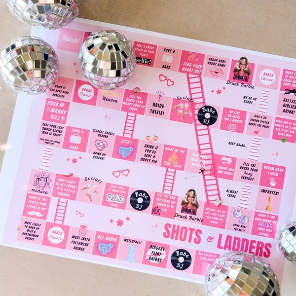 Shots And Ladders, Bachelorette Party Games, Adult Bachelorette Games, Digital Download Bach Games, Bachelorette Drinking Games, Bach Favors