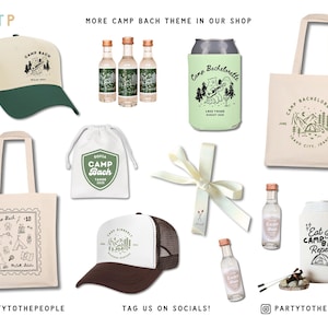 Gorra de camionero personalizada para despedida de soltera en campamento: Artículos para fiestas de despedida de soltera en la montaña imagen 5