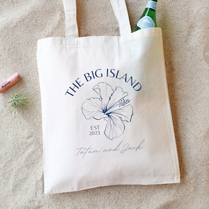 Aloha Welcome Tote - Destination Wedding Tote - Tropical Welcome Tote - Customized Wedding Tote - Hawaii Welcome Bag - Hawaii Wedding Bag