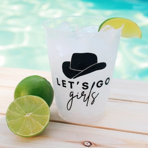 Bachelorette Cups - Let's Go Girls Cup - Bachelorette Drinking Cups - Bridal Party Cups - Bachelorette Favors - Nashville Bachelorette - cup