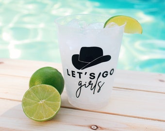 Bachelorette Cups - Let's Go Girls Cup - Bachelorette Drinking Cups - Bridal Party Cups - Bachelorette Favors - Nashville Bachelorette - cup