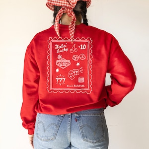 Cuello redondo de sello de Las Vegas - Despedida de soltera de Las Vegas - Favores de Bach de Las Vegas - Suéteres de despedida de soltera de Las Vegas - Fiesta de LV Bach - Equipos personalizados
