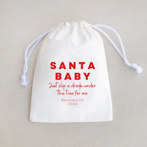 Santa Baby Bag - Holiday Recovery Kits - Christmas Party Favor Bags - Holiday Party Favors - Christmas Party Favors - Holiday Hangover Kit