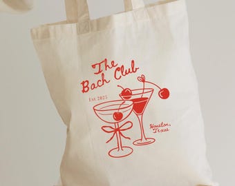 Bridesmaid Cherry Tote Bag for Club Bachelorette Party: The Bach Club Favor