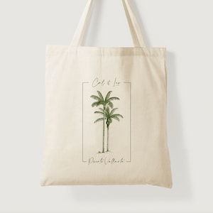 Palm Tree Wedding Tote - Destination Wedding Welcome Tote - Tropical Welcome Tote - Customized Wedding Tote - Tropical Wedding Tote
